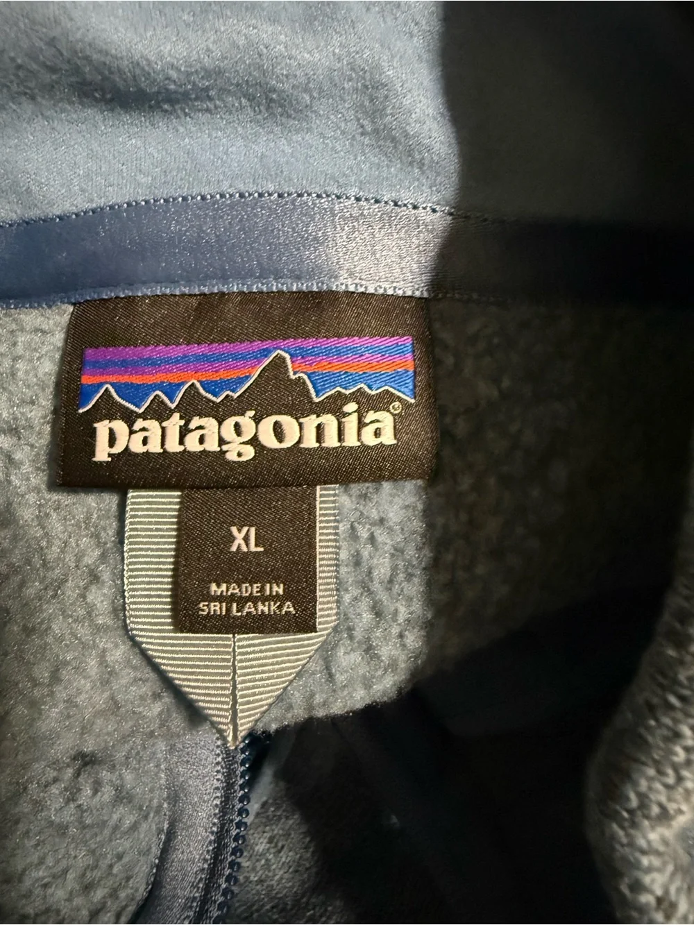 Patagonia Men's Heathered Slate Blue Full-Zip Fleece Vest